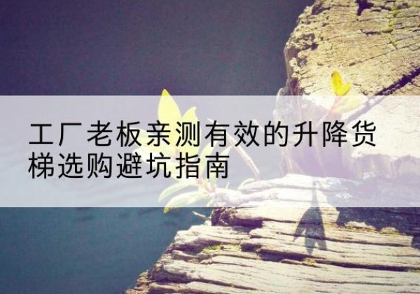 特克斯升降货梯怎么选-工厂老板亲测有效的升降货梯选购避坑指南
